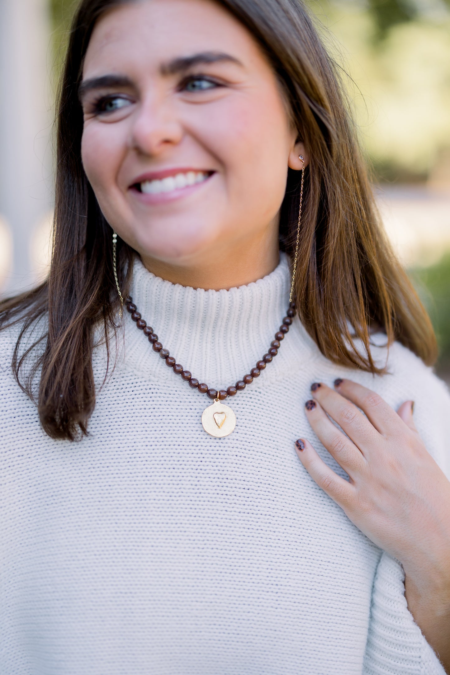 The Brown Bead Reversible Charm