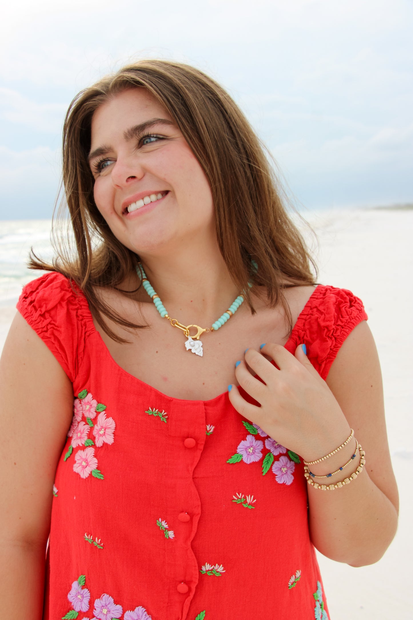 The Beaded Shell Clip