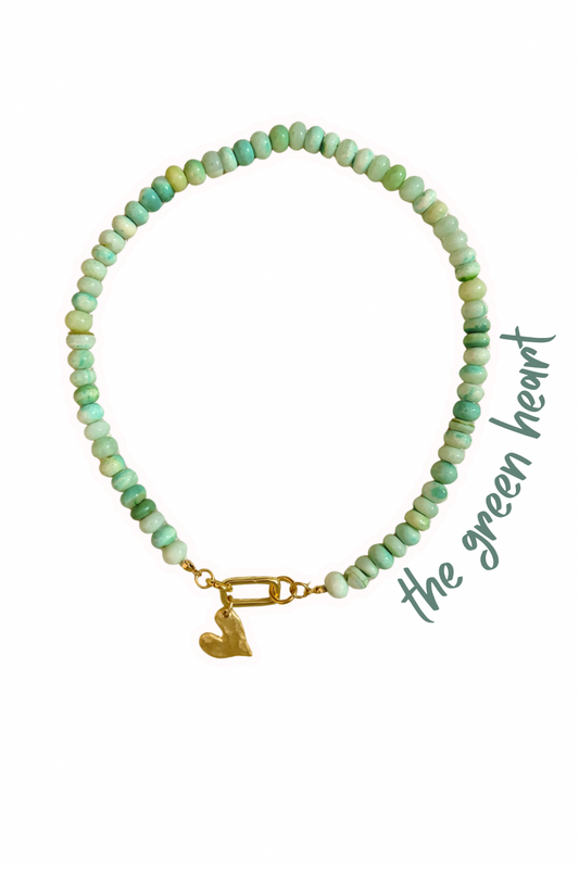 The Green Beaded Heart
