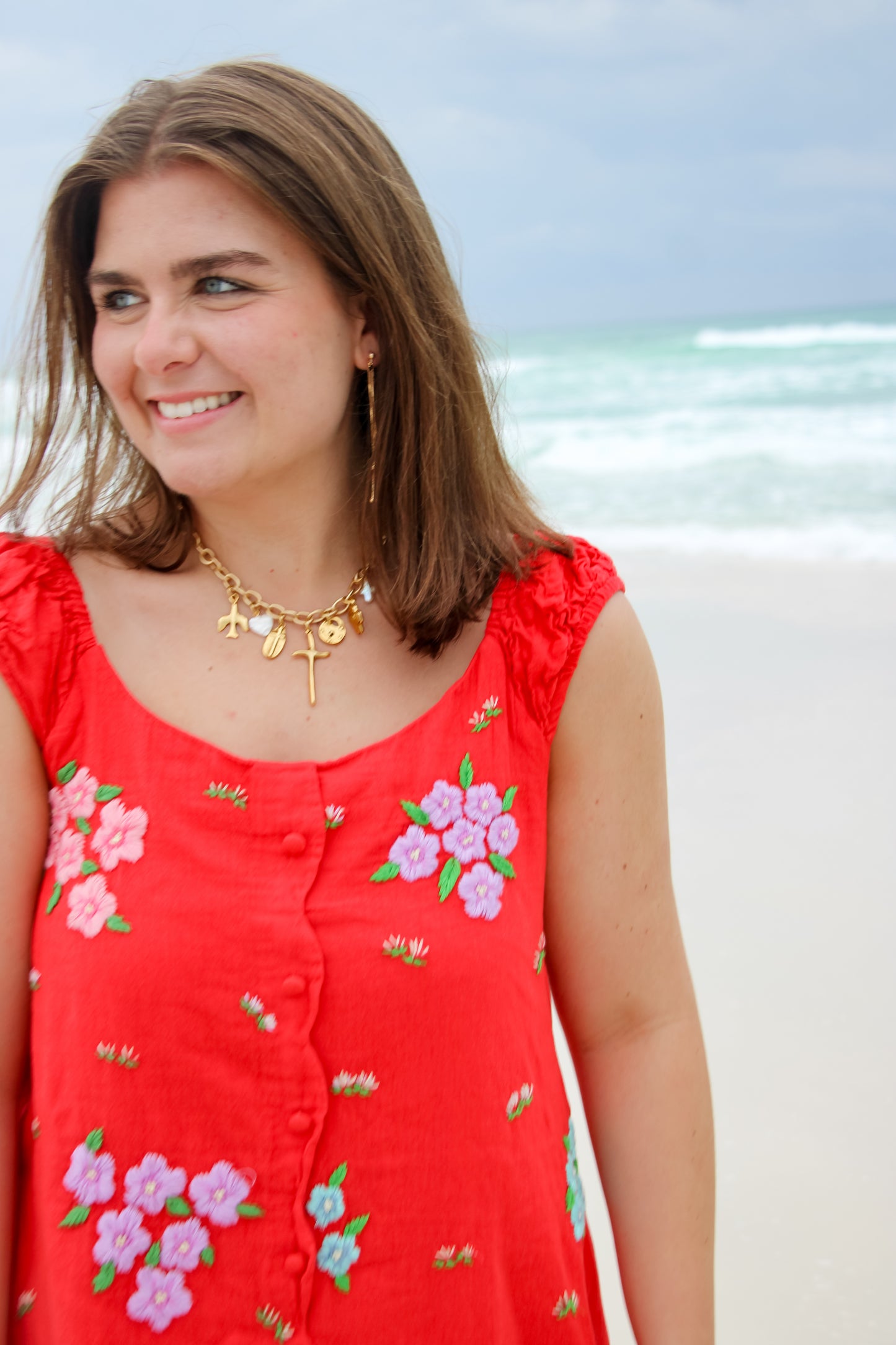 The Coastal Cross Charm